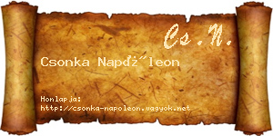 Csonka Napóleon névjegykártya