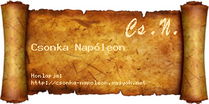 Csonka Napóleon névjegykártya