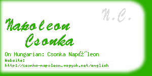 napoleon csonka business card